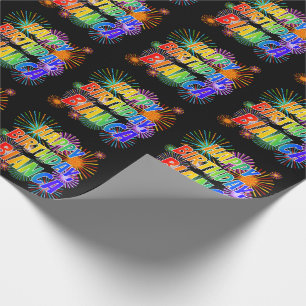 First Name "BIANCA", Fun "HAPPY BIRTHDAY" Wrapping Paper