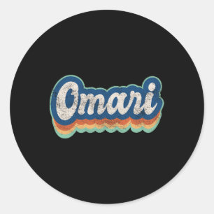 First Name Boy Vintage Style 70s 80s Personalised  Classic Round Sticker