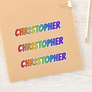 First Name "CHRISTOPHER" w/ Fun Rainbow Colouring