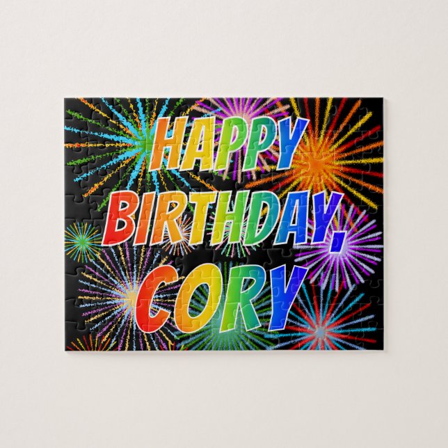 First Name "CORY", Fun "HAPPY BIRTHDAY" Jigsaw Puzzle (Horizontal)