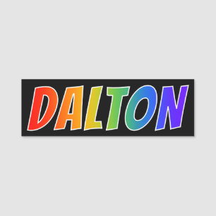 First Name "DALTON": Fun Rainbow Colouring Tag