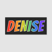 First Name "DENISE": Fun Rainbow Colouring
