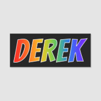 First Name "DEREK": Fun Rainbow Colouring