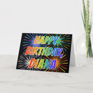 First Name "DIANA" Fun "HAPPY BIRTHDAY" Card