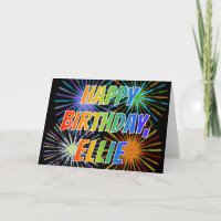 First Name "ELLIE" Fun "HAPPY BIRTHDAY"