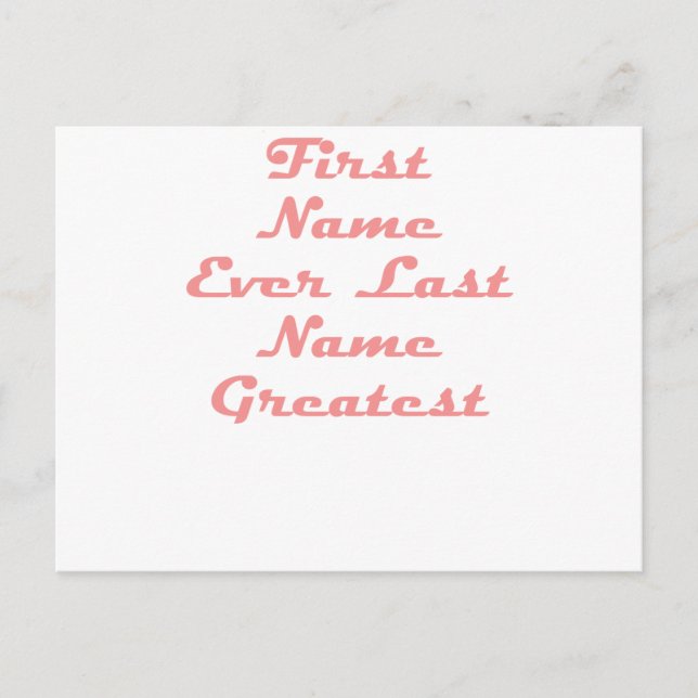First Name Ever Last Name Greatest Postcard (Front)