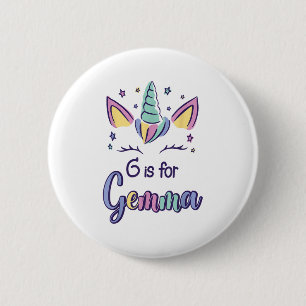 First Name Gemma D G Is For Gemma  6 Cm Round Badge