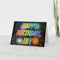 First Name "JAY" Fun "HAPPY BIRTHDAY"