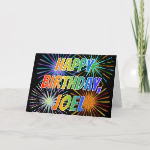 First Name "JOEL" Fun "HAPPY BIRTHDAY" Card