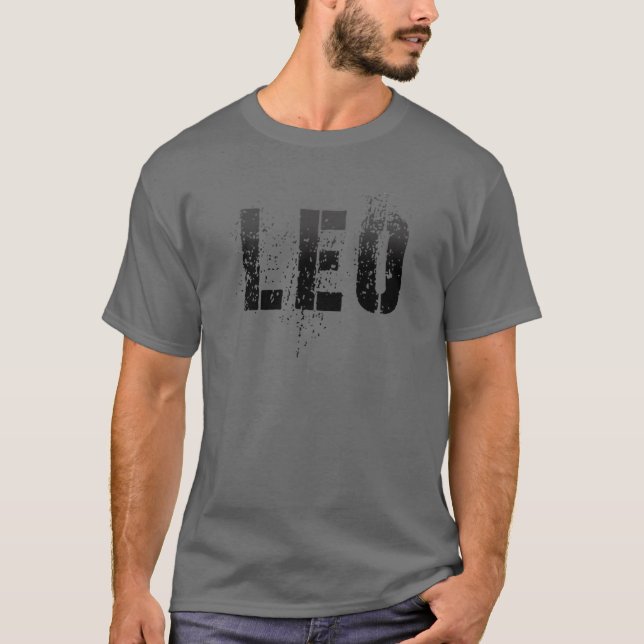 First Name LEO Boy Military Personalised Birthday T-Shirt (Front)