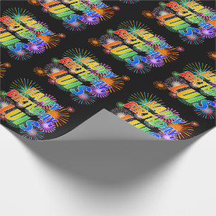 First Name "LUIS", Fun "HAPPY BIRTHDAY" Wrapping Paper
