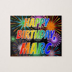 First Name "MARC", Fun "HAPPY BIRTHDAY" Jigsaw Puzzle