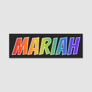 First Name "MARIAH": Fun Rainbow Colouring Tag