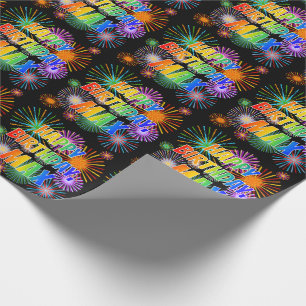 First Name "MAX", Fun "HAPPY BIRTHDAY" Wrapping Paper