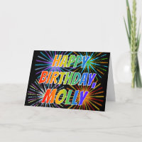First Name "MOLLY" Fun "HAPPY BIRTHDAY"