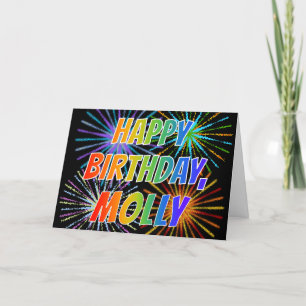 First Name "MOLLY" Fun "HAPPY BIRTHDAY" Card