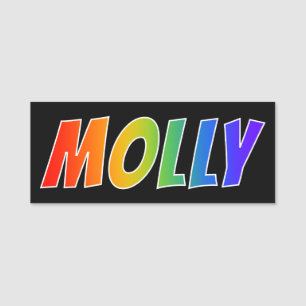 First Name "MOLLY": Fun Rainbow Colouring Tag