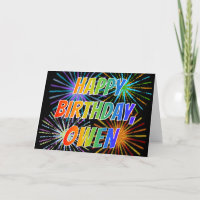 First Name "OWEN" Fun "HAPPY BIRTHDAY"