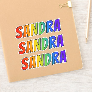 First Name "SANDRA" w/ Fun Rainbow Colouring