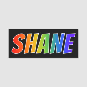 First Name "SHANE": Fun Rainbow Colouring Tag