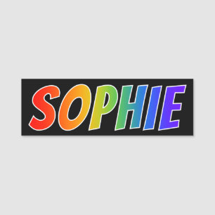 First Name "SOPHIE": Fun Rainbow Colouring Tag