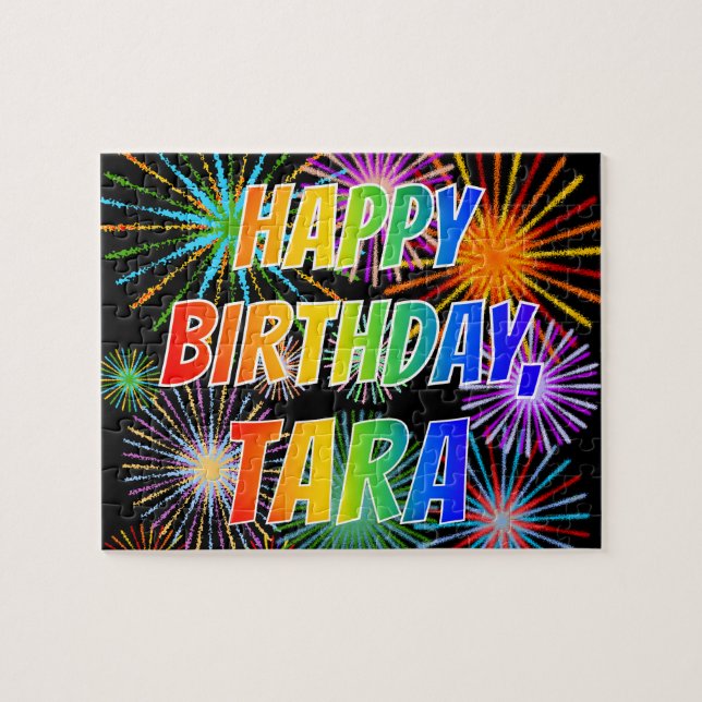 First Name "TARA", Fun "HAPPY BIRTHDAY" Jigsaw Puzzle (Horizontal)