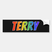 First Name "TERRY": Fun Rainbow Colouring