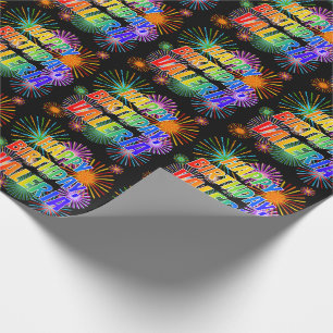 First Name "VALERIA", Fun "HAPPY BIRTHDAY" Wrapping Paper