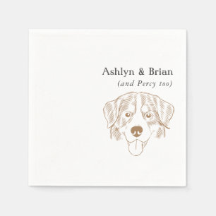 First Names Bernese Mountain Dog Wedding Napkins