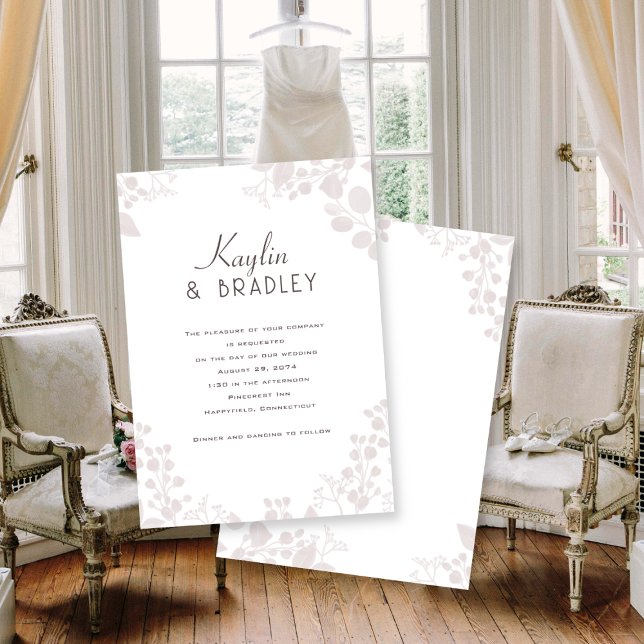 First Names Light Border Wedding Invitations  (Creator Uploaded)