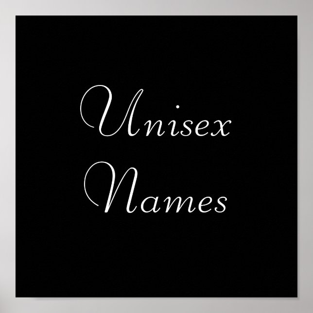 First Names Poster (Front)