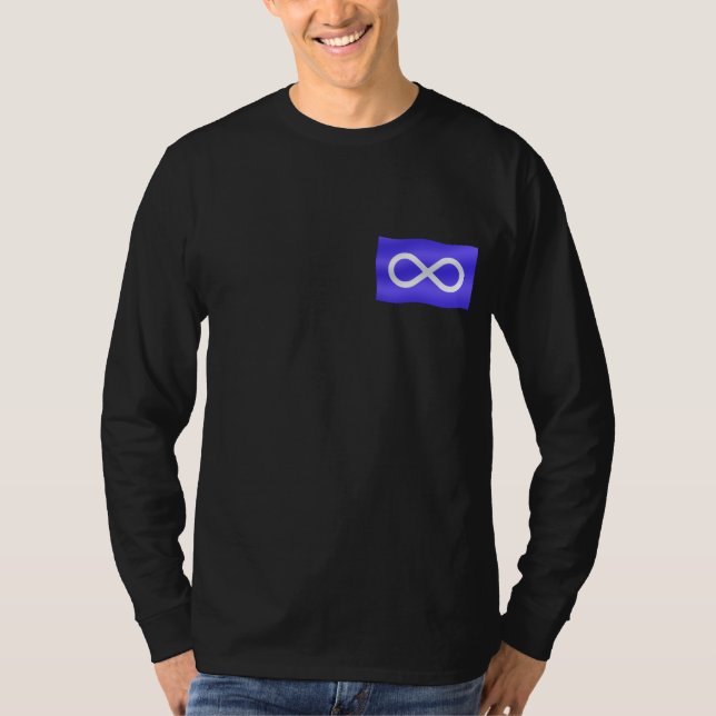First Nation Mens Metis Flag Long Sleeve Shirt (Front)