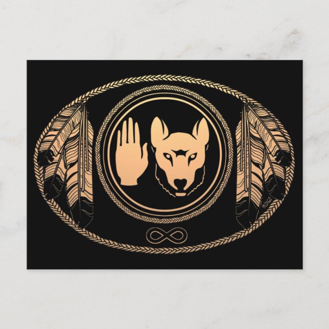 First Nations Cards Wolf Native Art Cards Metis (Front)