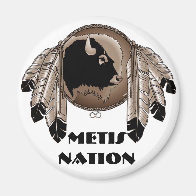 First Nations Fridge Magnet Native Art Metis Pride (Front)