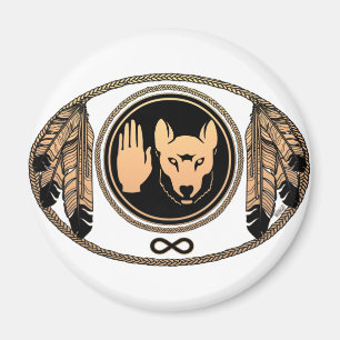 First Nations Magnets Metis Wolf Native Art Gift