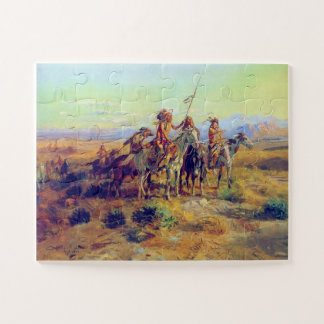First Nations Native Braves The Scouts CM Russell Jigsaw Puzzle