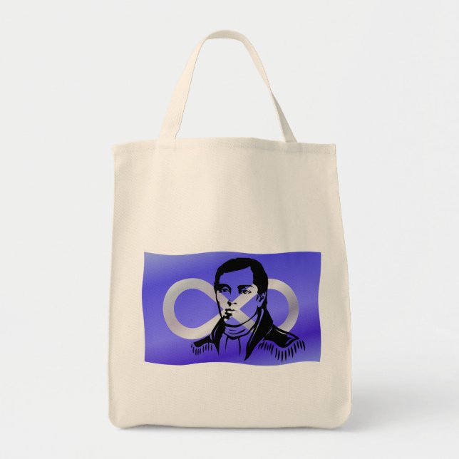 First Nations Tote Bag Metis Flag Shopping Bag (Front)