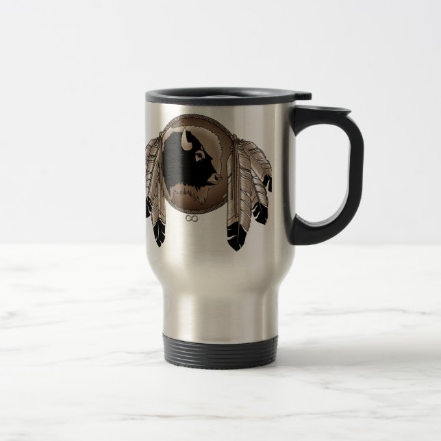 First Nations Travel Mug Wildlife Art Coffee Cup (Right)