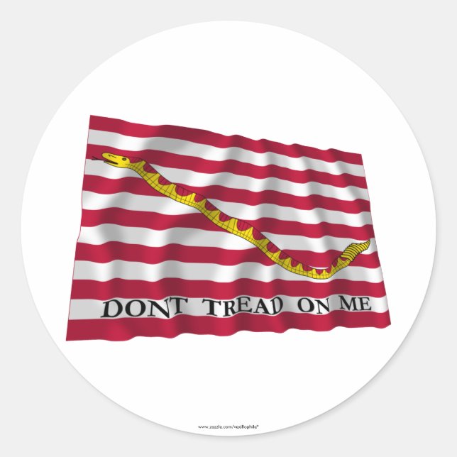 First Navy Jack Classic Round Sticker (Front)