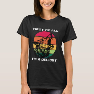 First Of All I'm A Delight Funny Sarcastic Cat Men T-Shirt