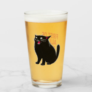 First Of All I'm A Delight Roaring Black Cat Glass