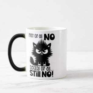 First Of All, No Funny Cat Lover Gift  Magic Mug