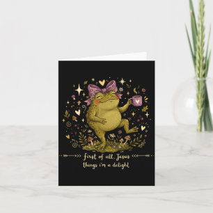 First Of Jesus Thinks A Delight Frog Meme Graphic Card