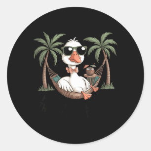 First Of Jesus Thinks A Delight Goose Design 4 Classic Round Sticker