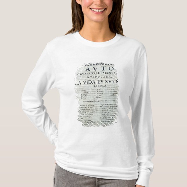 First page of 'La Vida es Sueno' T-Shirt (Front)