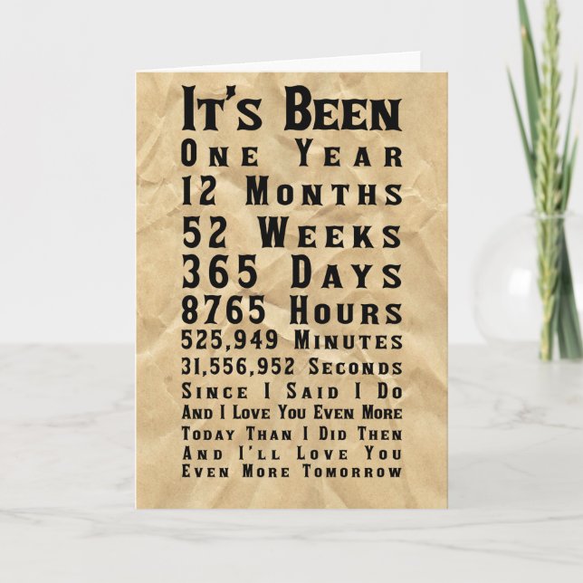 First Paper Anniversary Card (Front)