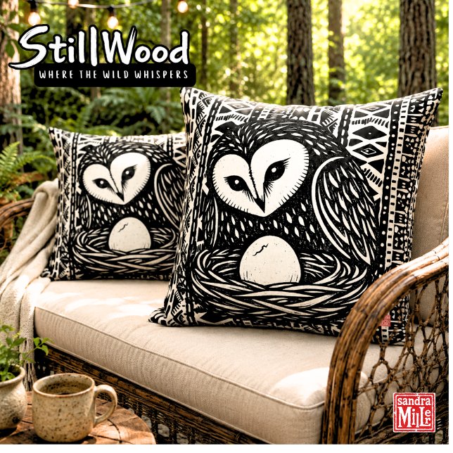 FIRST PEEP • StillWood • Barn Owl Cushion (Creator Uploaded)