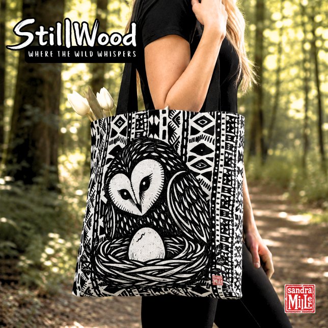 FIRST PEEP • StillWood • Barn Owl Tote Bag (Creator Uploaded)
