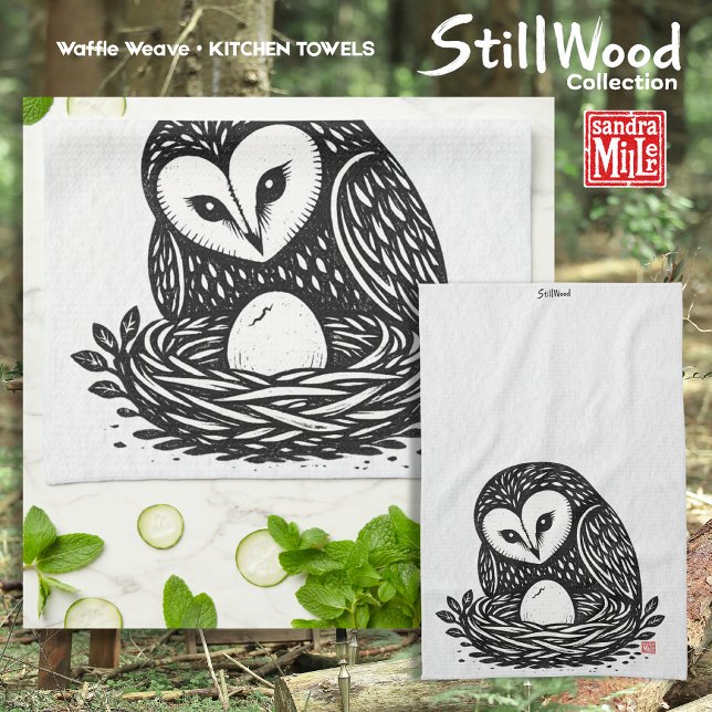 FIRST PEEP • StillWood • Barnowl Tea Towel (Creator Uploaded)