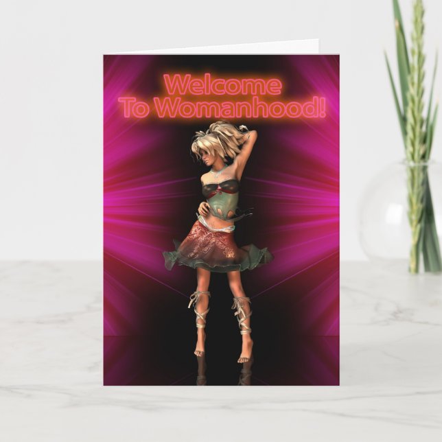 First Period, 1st Period, Womanhood Card (Front)